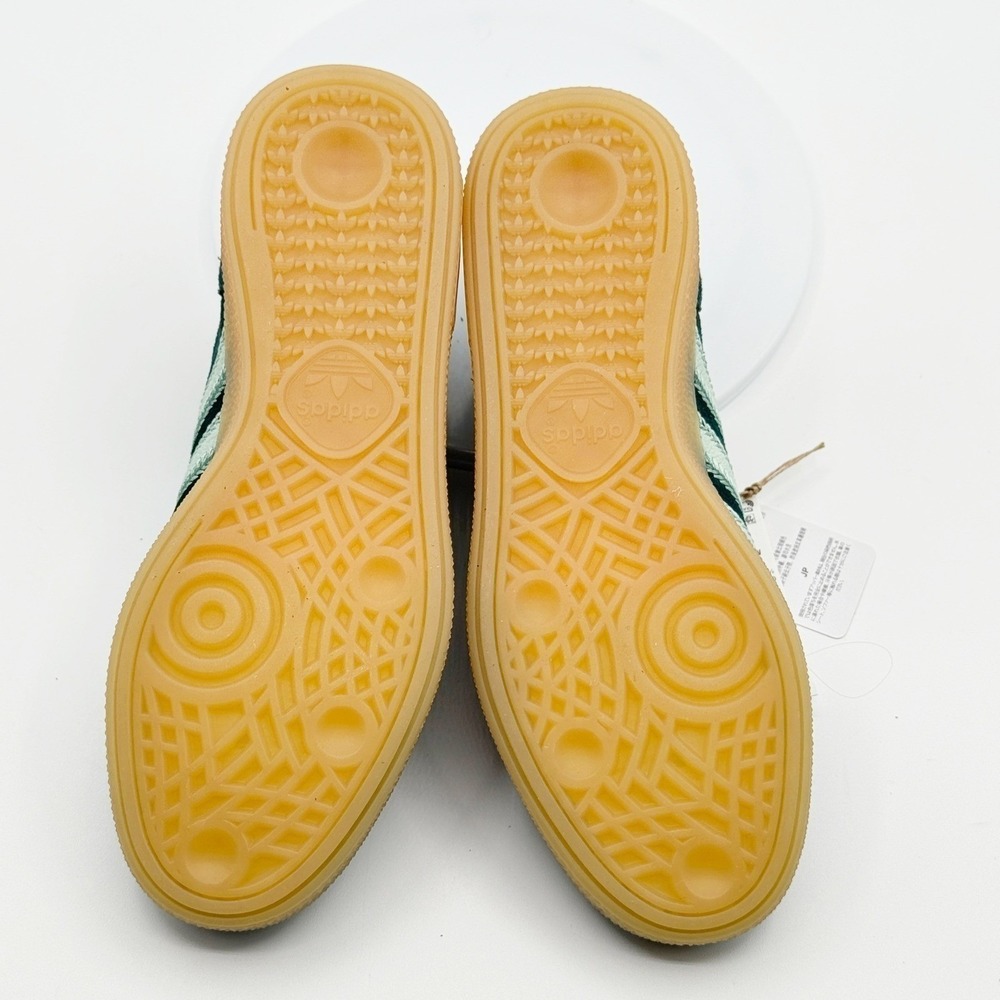 adidas Women's Green Suede Sneakers with Mint Stripes - Picture 6 of 11